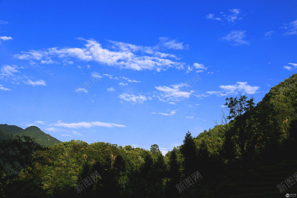 蓝色天空和森林png免抠素材_新图网 https://ixintu.com 森林 大山 神秘 宁静