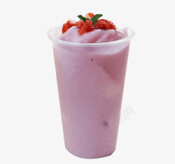 草莓冰沙奶昔素材
