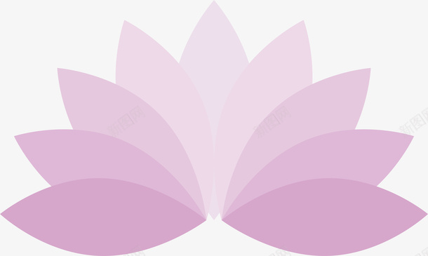 紫色渐变的花朵cdr免抠素材_新图网 https://ixintu.com 紫色 渐变 花朵 扇形 瑜伽 背景