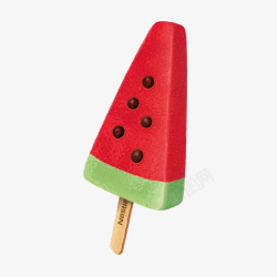 西瓜冰糕三角形西瓜冰糕红切开高清图片