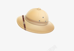 黄色的探险家的帽子素材