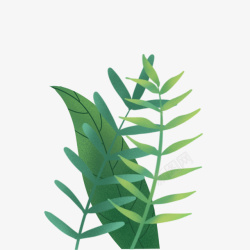扁平植物原创扁平植物插画素材高清图片