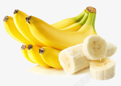 一把香蕉香蕉皮水果高清图片