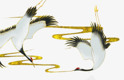 两只鹤白鹤飞鹤素材高清图片