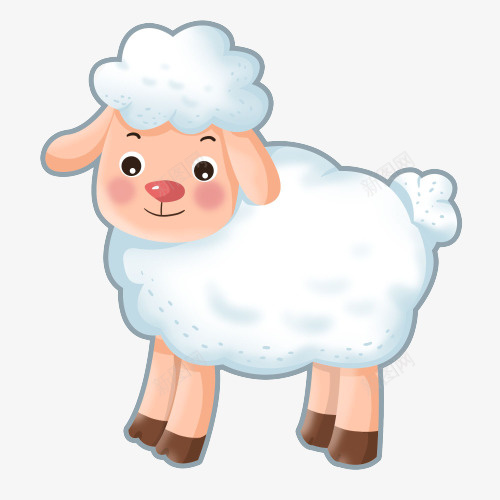 羊羊羊羊羊羊png免抠素材_新图网 https://ixintu.com 动物 卡通 标签 站立的羊 羊