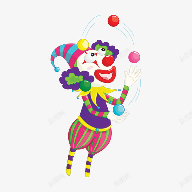 愚人节搞怪小丑ai免抠素材_新图网 https://ixintu.com 愚人节 搞怪小丑 插画 卡通