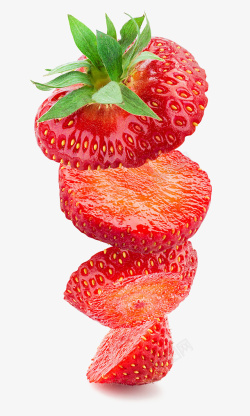 鲜红新鲜草莓红色草莓高清图片