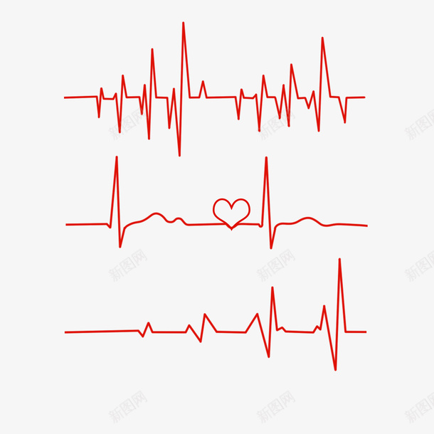 红色心跳图折线png免抠素材_新图网 https://ixintu.com 红色 心跳图 心跳 输血 医疗健康 折线 心跳线图