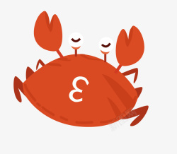 可爱绘画小螃蟹素材