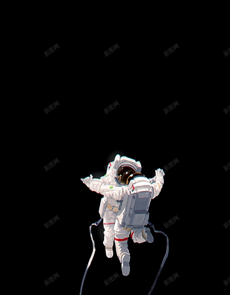 太空共舞漫步jpg设计背景_新图网 https://ixintu.com 太空 宇航 纯色 黑色背景