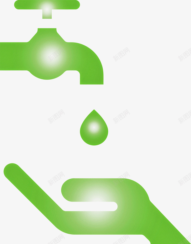 绿色环保水滴节约png_新图网 https://ixintu.com 绿色 环保 水滴 节约