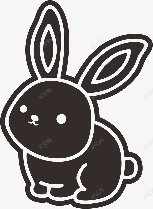 卡通小兔子矢量图免抠png免抠素材_新图网 https://ixintu.com 免抠 兔子简笔画 动物设计 卡通 小兔子 矢量图