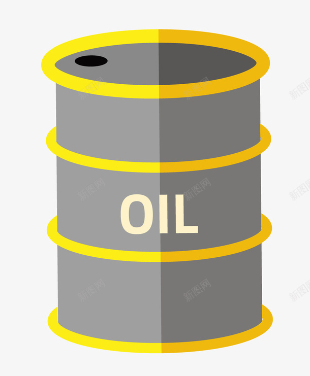 黄色石油桶装png_新图网 https://ixintu.com 黄色 石油 桶装 扁平