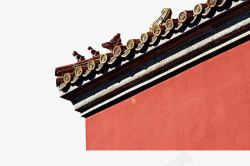 红色围墙中国故宫围墙高清图片