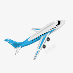蓝色飞机印章蓝色卡通飞机活动促销包邮空运高清图片