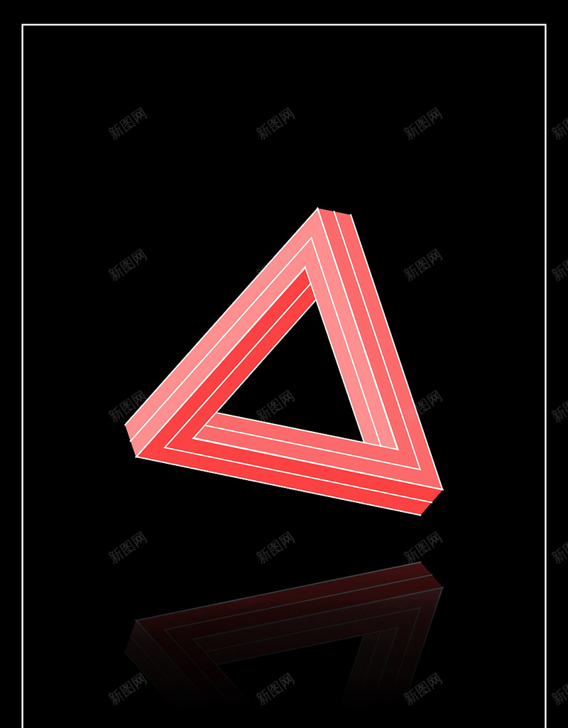 三角立体构成矛盾体jpg设计背景_新图网 https://ixintu.com 3D 立体 科幻 帅气 好看 简约