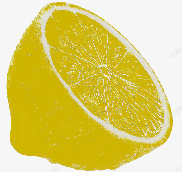 柠檬黄色一半png免抠素材_新图网 https://ixintu.com 柠檬 黄色 一半 透明