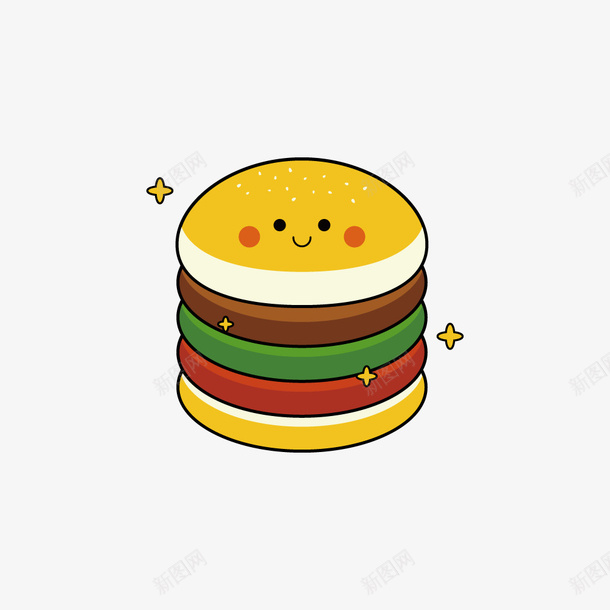 可爱汉堡小插画png免抠素材_新图网 https://ixintu.com 汉堡 食物 可爱汉堡图标 食物图标 汉堡小插画