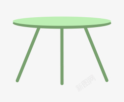 绿色玻璃小桌子素材