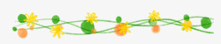 条纹分割条清新花朵条纹手帐分割线免抠图案高清图片