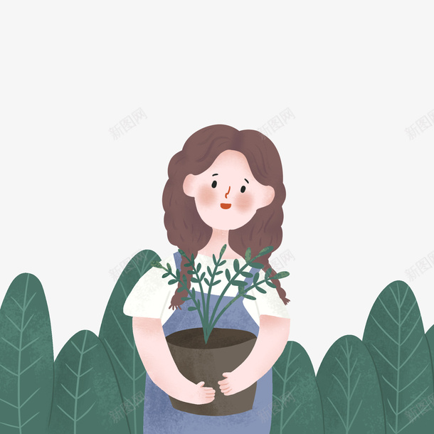 手绘卡通人物植树节元素素材装饰png免抠素材_新图网 https://ixintu.com 手绘 卡通 人物 植树 节元素 素材 装饰