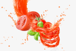 切开的西红柿西红柿切开喷洒汁液素材高清图片