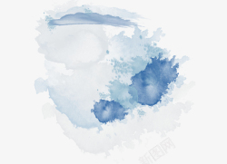蓝色水墨松中国彩蓝色水墨高清图片