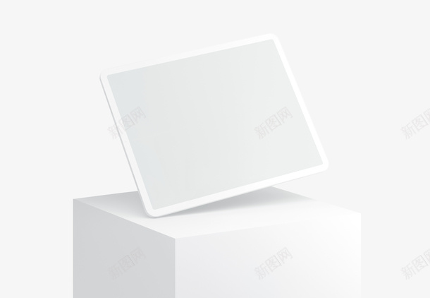 纯白3D放置台平板电脑png免抠素材_新图网 https://ixintu.com 平板电脑 ipad 电子展示 展示