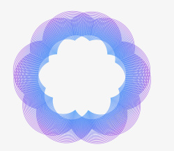 扭曲抽象的钟表紫色蓝色抽象线条几何流体渐变背景素材高清图片