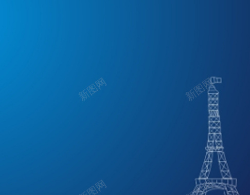 蓝色巴黎铁塔背景