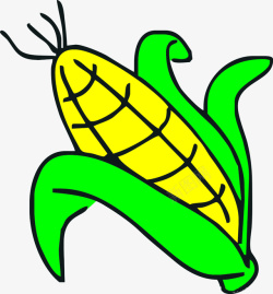 玉米彩色卡通图素材