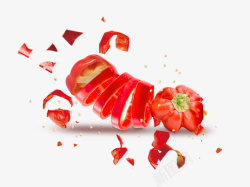 辣椒海报图片碎裂的红辣椒海报效果素材高清图片