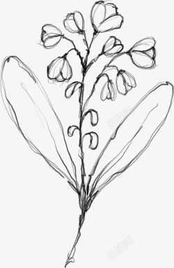 水墨花朵元素47高清图片
