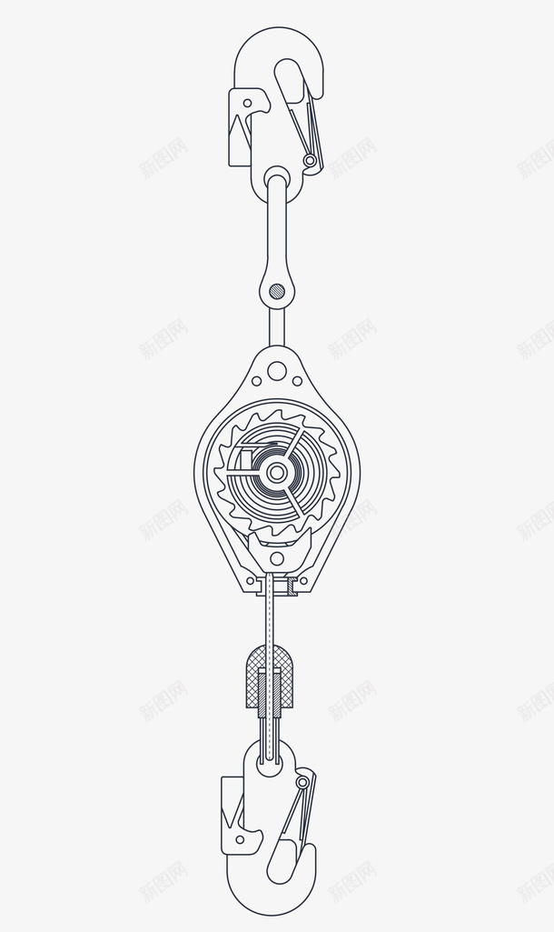 速差自控器图纸psd免抠素材_新图网 https://ixintu.com 速差自控器 速差器 防坠器 止坠器