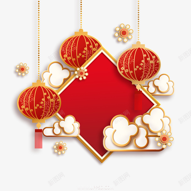 中国风国潮过年png免抠素材_新图网 https://ixintu.com 中国风 国潮 过年 框