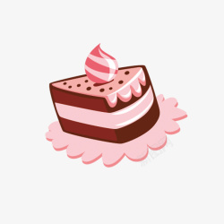 色三角蛋糕奶油三角蛋糕高清图片