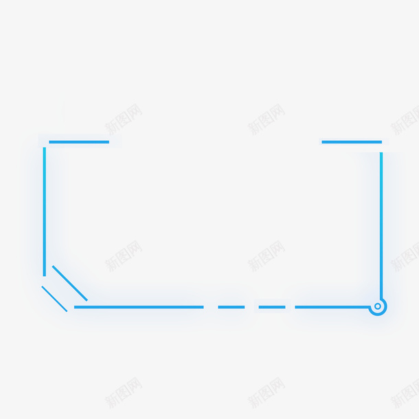 科技框蓝装饰png免抠素材_新图网 https://ixintu.com 科技 框 蓝 装饰