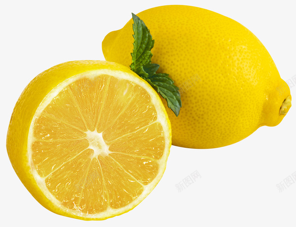 绿叶柠檬水果图片高清素材png免抠素材_新图网 https://ixintu.com 绿叶 柠檬 水果 图片