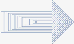 间隔线条的蓝色箭头素材