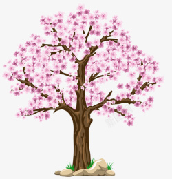 桃花树花装饰植物素材
