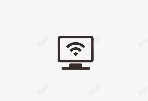 电脑宽带信号png_新图网 https://ixintu.com 电脑图标 电脑标志 WiFi图标 扁平化