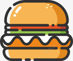 可爱汉堡png卡通装饰汉堡图标高清图片
