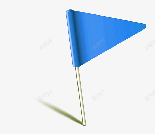 蓝色三角旗帜png_新图网 https://ixintu.com 旗帜 三角形 装饰 小图标