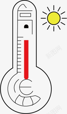 温度计高温艺术字图标