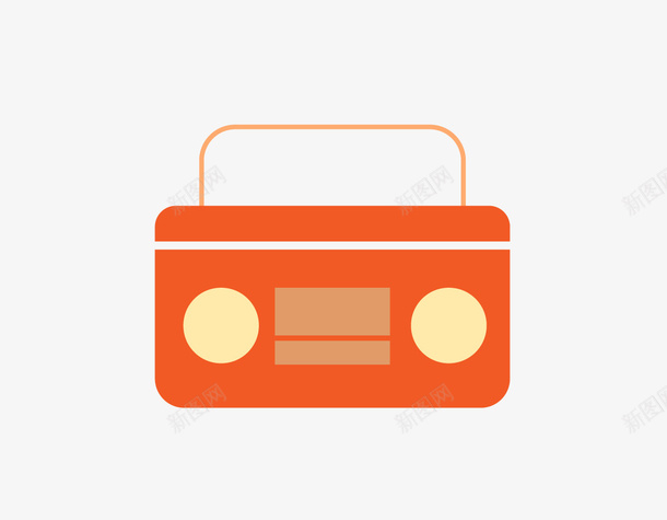 橙色客厅小收音机png免抠素材_新图网 https://ixintu.com 收音机 客厅 橙色 用品
