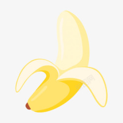 剥开的香蕉水果素材