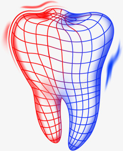 红蓝牙齿未分类素材