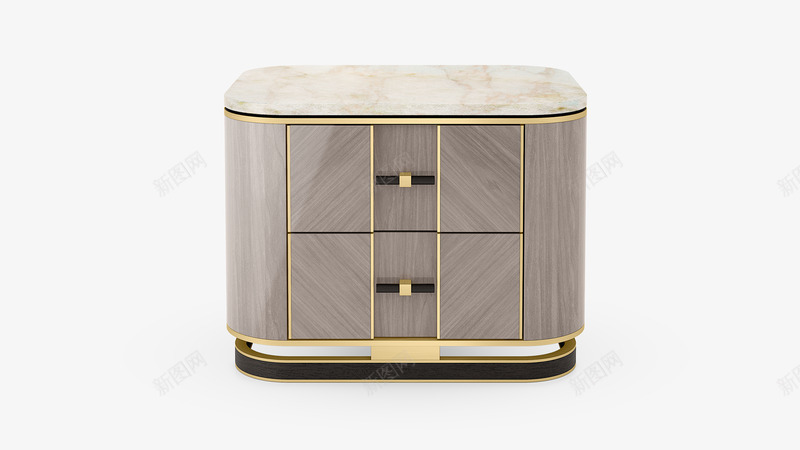 ASHI Bedside Table  FFU020015AAP 650x500x495 mm床头柜png免抠素材_新图网 https://ixintu.com 床头柜