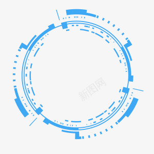 蓝色科技圆形图案车贴png免抠素材_新图网 https://ixintu.com 蓝色 科技 圆形 图案 车贴