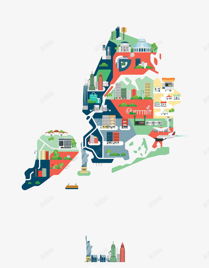 Cities of America  maps of americaH绘画参考地图png免抠素材_新图网 https://ixintu.com 绘画 参考 地图